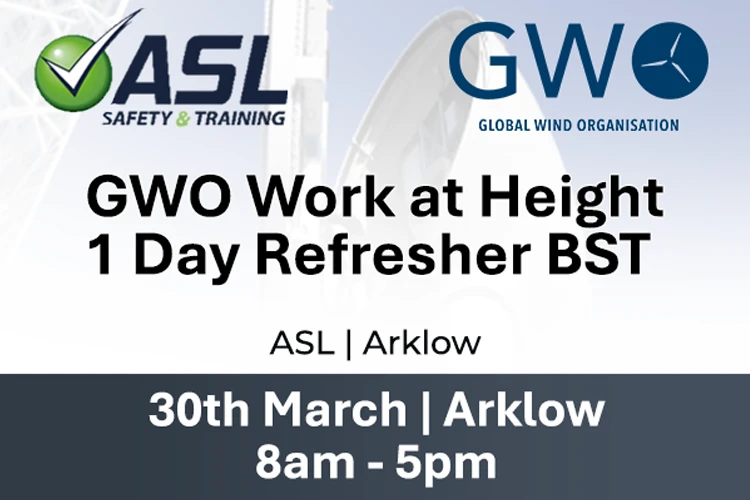 GWO WAH 1 Day Refresher 30th march Arklow